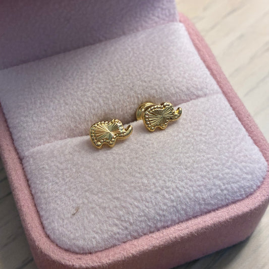 TOPOS ELEFANTES DIAMANTADOS 5.3MM ORO AMARILLO COL 18K - 0,75GR