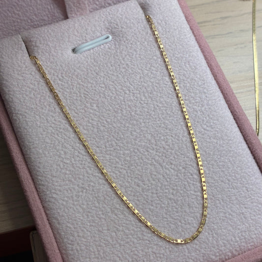 CADENA PLANA LISA 1.5MM ORO AMARILLO ITALY 18K 50CM - 1,73GR