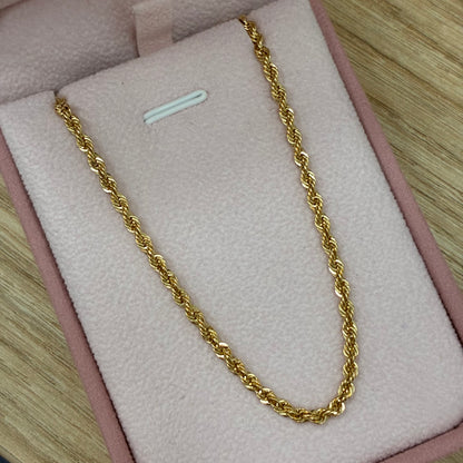 CADENA LAZO 2.4MM ORO AMARILLO ITALY 18K 40CM - 2.76GR (I)