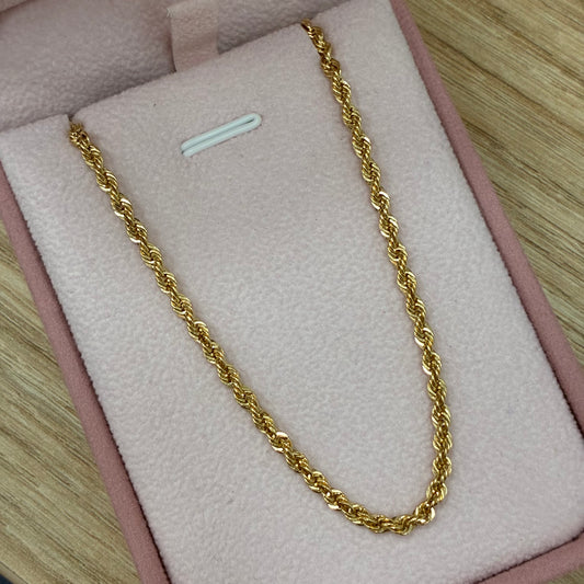 CADENA LAZO 2.4MM ORO AMARILLO ITALY 18K 40CM - 2.76GR (I)