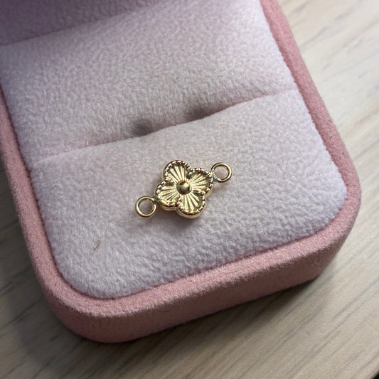 HERRAJE TREBOL DIAMANTADO 1,6CM ORO AMARILLO COL 18K - 0,46GR