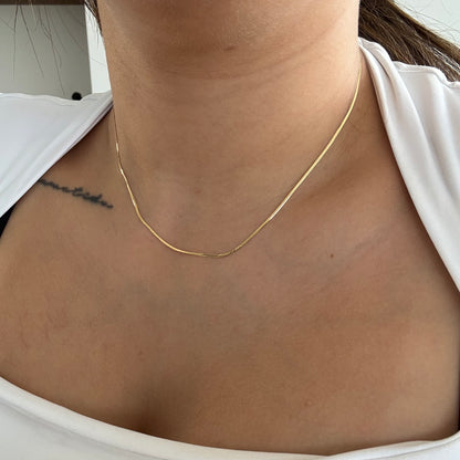 CADENA MINI ESPEJO 1.0MM ORO AMARILLO ITALY 18K 40CM - 1,1GR (IJ)