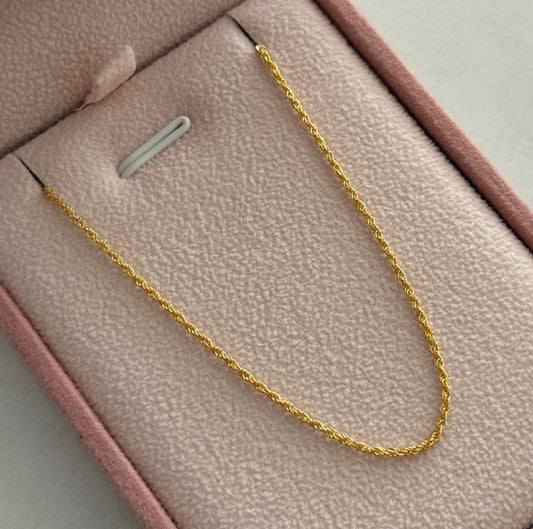 CADENA MINI LAZO 1.2MM ORO AMARILLO ITALY 18K 60CM - 1.1GR (IJ)