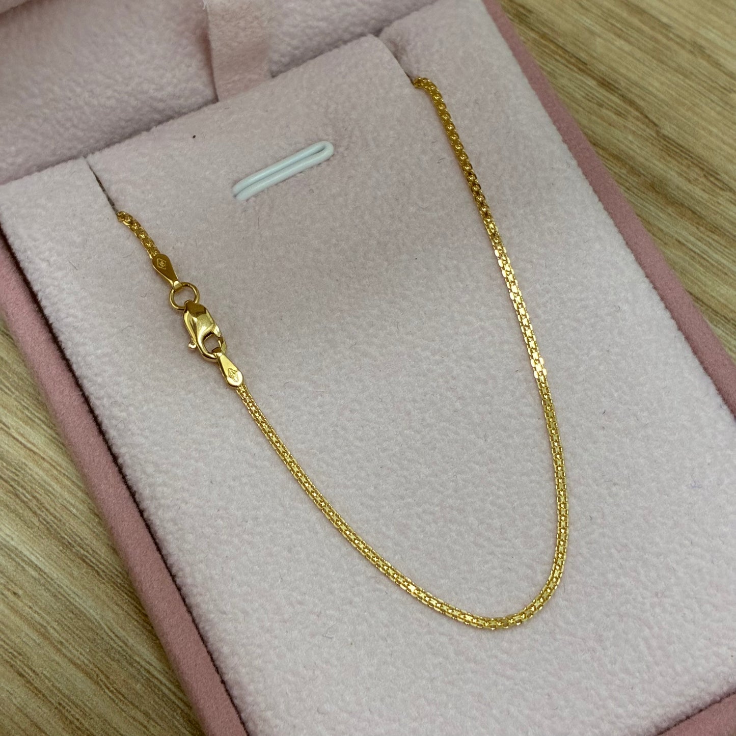 CADENA TEJIDO CHINO 1MM ORO AMARILLO ITALY 18K 50CM - 2,02GR (I)