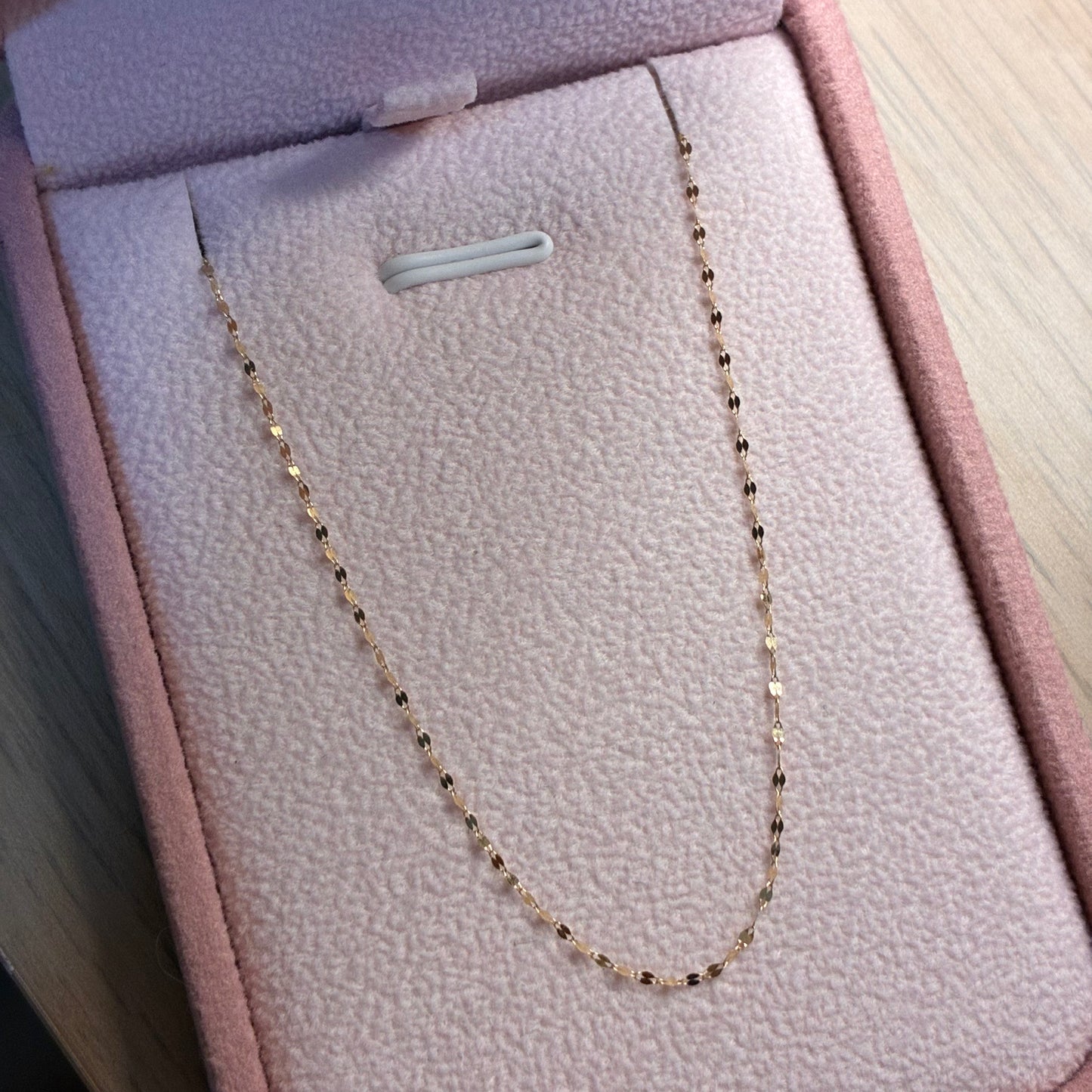CADENA MINI CRISPETA 0.5MM ORO AMARILLO ITALY 18K 50CM - 0,33GR