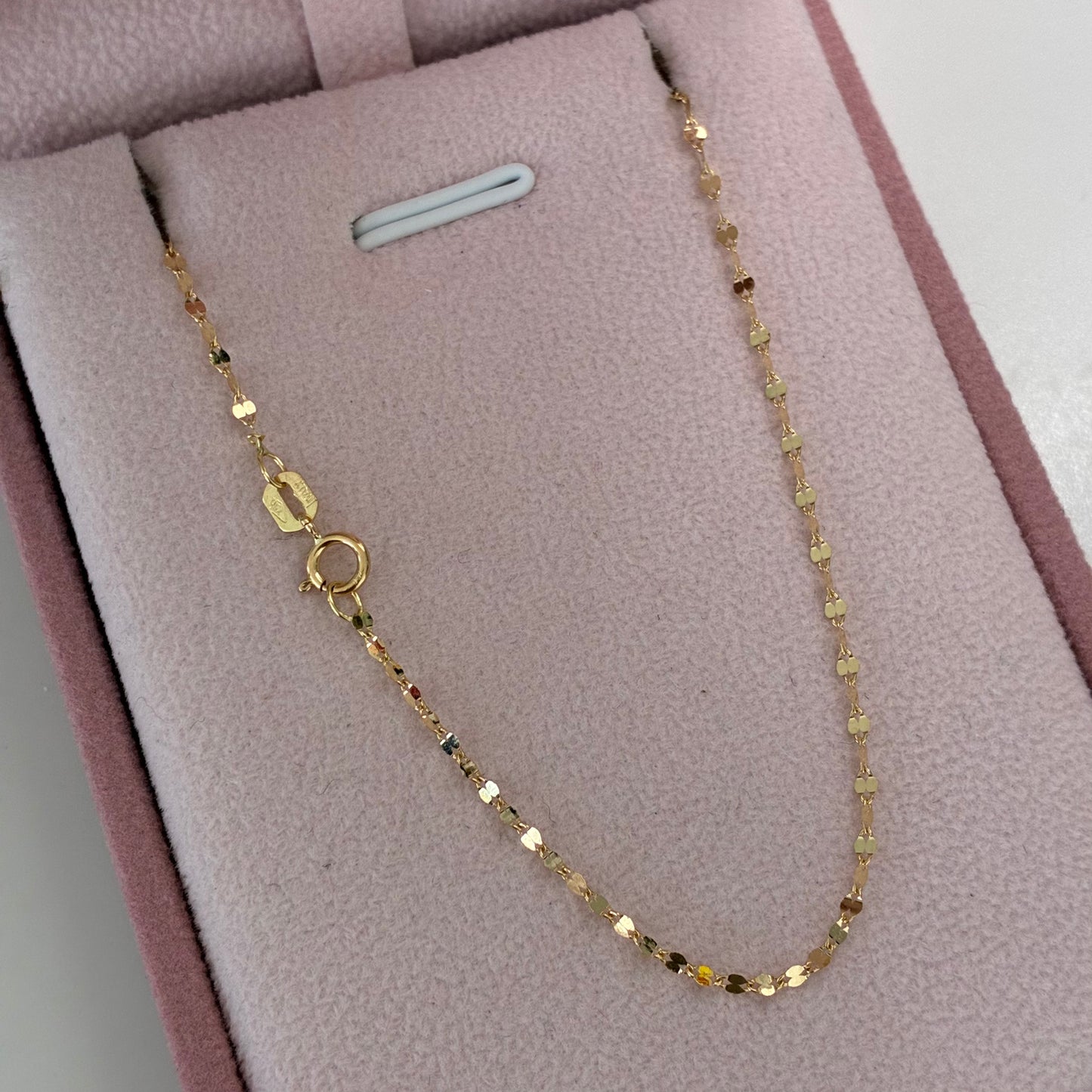 CADENA CRISPETA 1.4MM ORO AMARILLO ITALY 18K 45CM - 0,85GR (IJ)