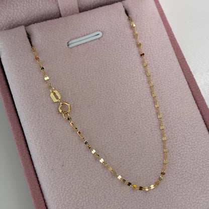 CADENA CRISPETA 1.4MM ORO AMARILLO ITALY 18K 45CM - 0,85GR (IJ)