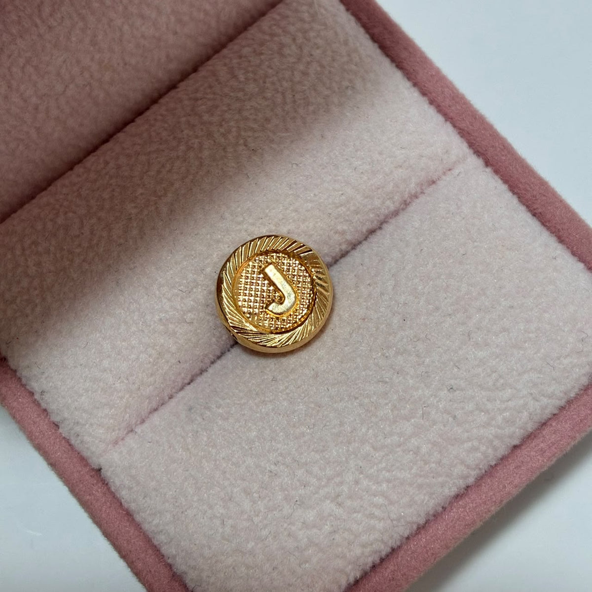 HERRAJE TAMBOR LETRA J 10MM ORO AMARILLO COL 18K - 0,54GR