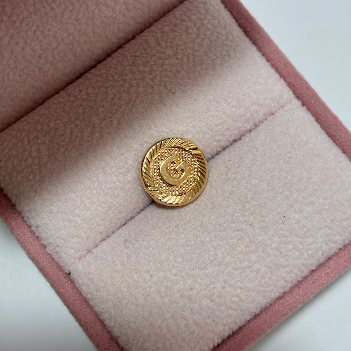 HERRAJE TAMBOR LETRA G 10MM ORO AMARILLO COL 18K - 0,54GR