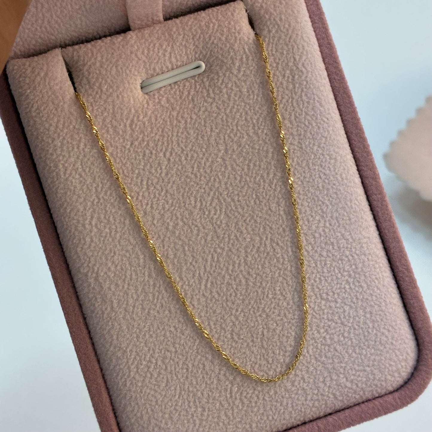 CADENA SINGAPUR 1.0MM ORO AMARILLO ITALY 18K 50CM - 0,98GR (IC)