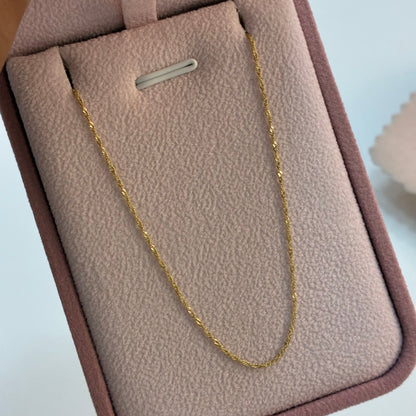 CADENA SINGAPUR 1.0MM ORO AMARILLO ITALY 18K 50CM - 0,98GR (IC)