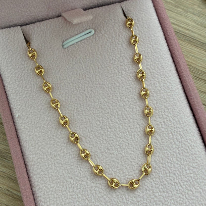 CADENA GRANO DE CAFÉ 3.1MM ORO AMARILLO COL 18K 45CM - 3.65GR (NG)