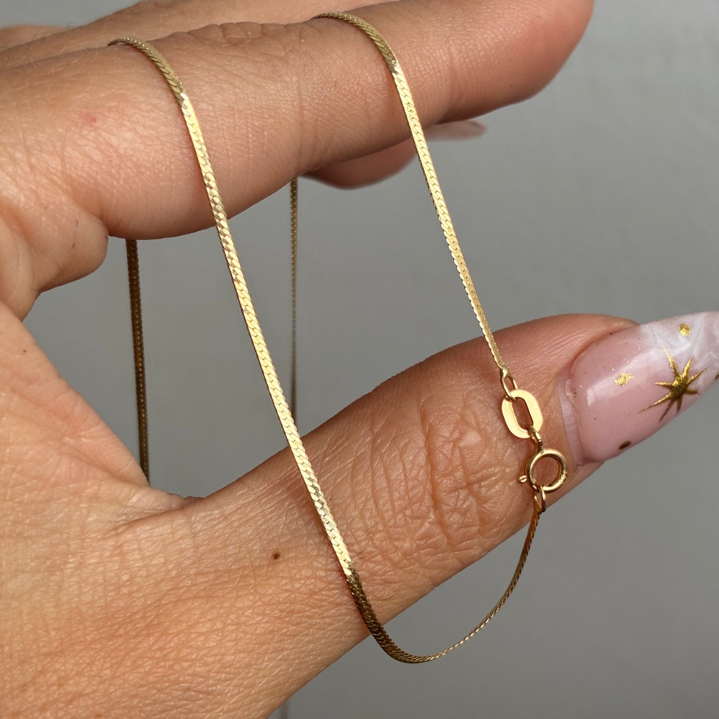 CADENA MINI EGIPCIA 1.2MM ORO AMARILLO ITALY 18K 45CM - 1,48GR