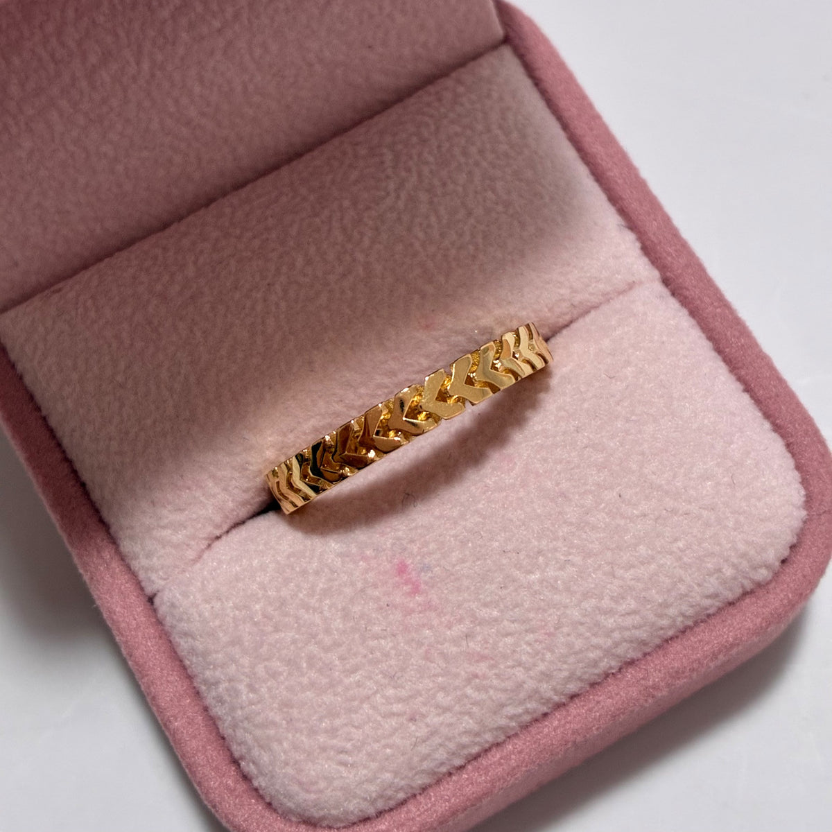 ANILLO TEJIDO FRANCO TALLA 7.5 ORO AMARILLO COL 18K-3.64GR