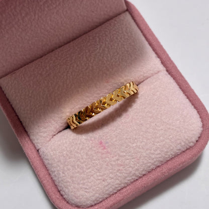 ANILLO TEJIDO FRANCO TALLA 7.5 ORO AMARILLO COL 18K-3.64GR