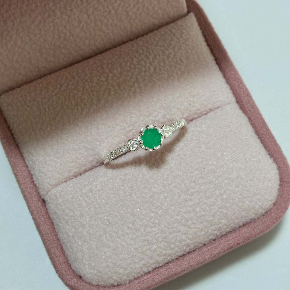 ANILLO ENCANTADO PLATA 925 + ESMERALDA NATURAL TALLA 5,5