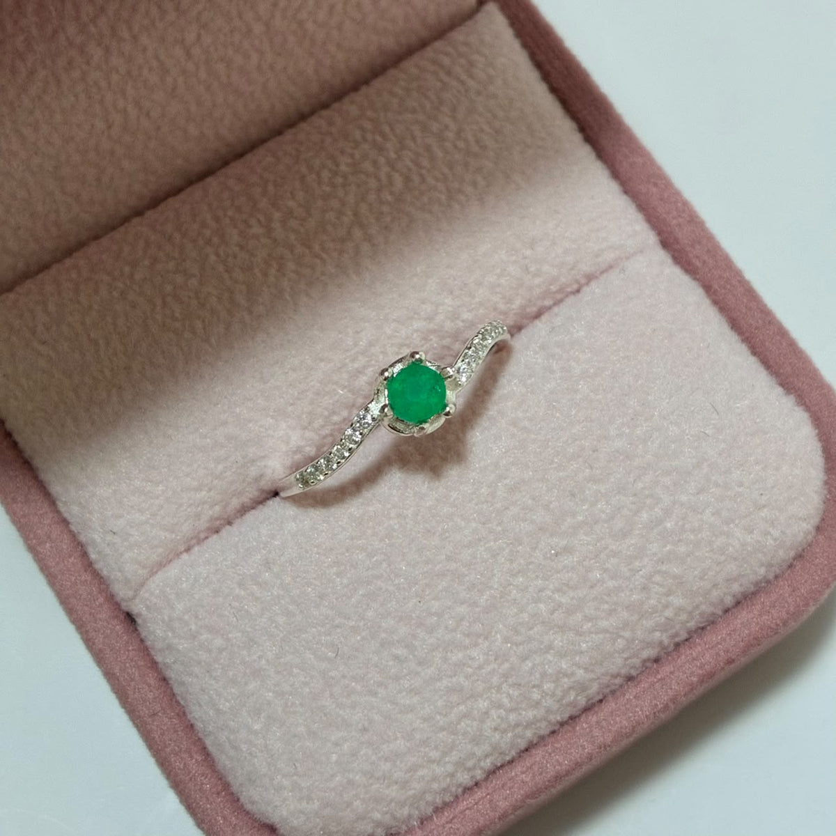 ANILLO IMPERIAL PLATA 925 + ESMERALDA NATURAL TALLA 5,5