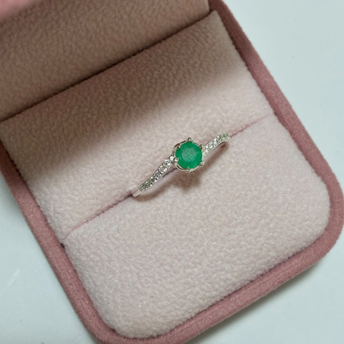 ANILLO IMPERIAL PLATA 925 + ESMERALDA NATURAL TALLA 7