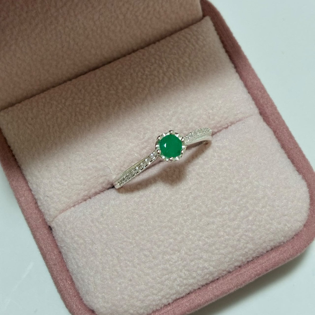 ANILLO SUBLIME PLATA 925 + ESMERALDA NATURAL TALLA 7
