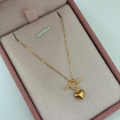CADENA MINI ROLON+ CORAZON 1,15GR 45CM 1MM ORO AMARILLO  ITALY ESP 18K