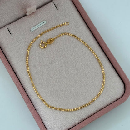PULSERA MINI CUBANA 0,79GR 19CM 1,3MM ORO AMARILLO ITALY 18K