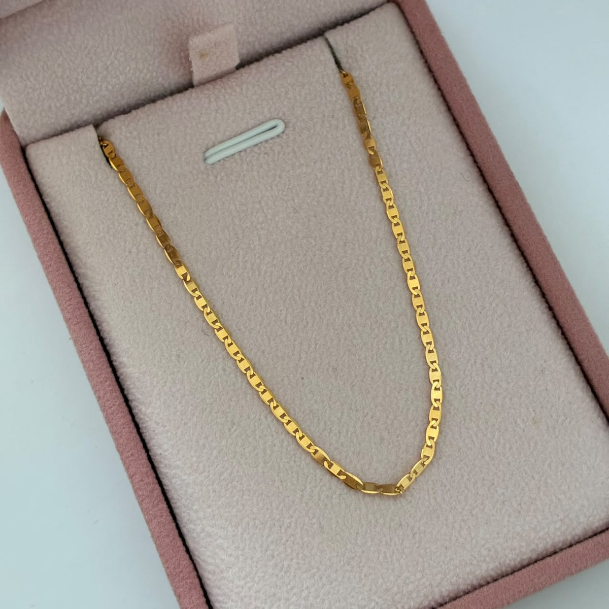CADENA PLANA LISA 2,49GR 45CM 1,7MM ORO AMARILLO ITALY 18K