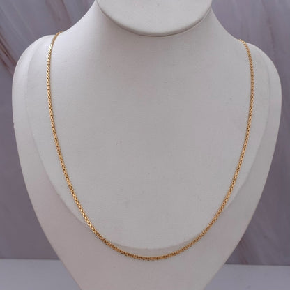 CADENA CHINA 2,6GR 60CM 1,8MM ORO AMARILLO ITALY 18K