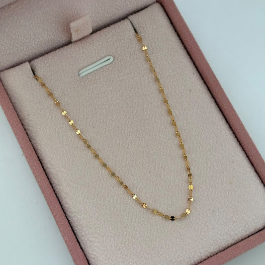 CADENA CRISPETA 0,82GR 45CM 1,1MM ORO AMARILLO ITALY 18K