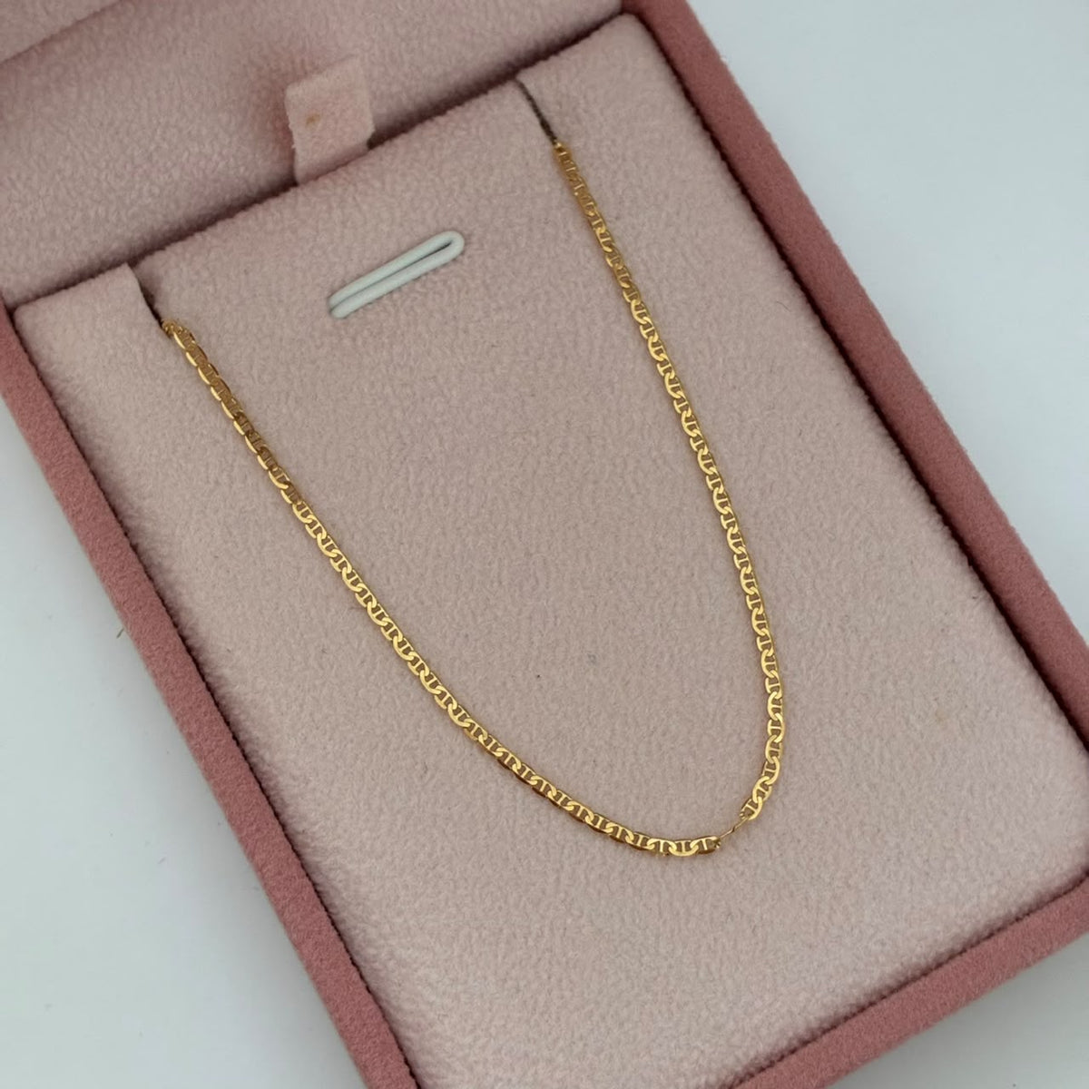 CADENA PLANA LISA 1,4GR  45CM 1,25MM ORO AMARILLO ITALY 18K