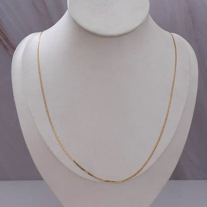 CADENA PLANA LISA 1,4GR  45CM 1,25MM ORO AMARILLO ITALY 18K