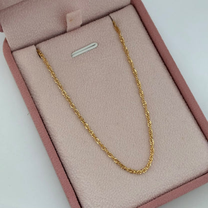 CADENA SINGAPUR 0,95GR 45CM 1,4MM ORO AMARILLO ITALY 18K