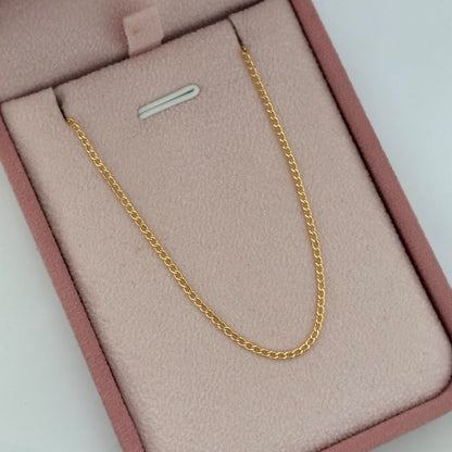 CADENA MINI CUBANA 1,82GR 60CM 1,4MM ORO AMARILLO ITALY 18K