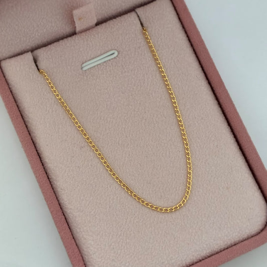 CADENA MINI CUBANA 1,82GR 60CM 1,4MM ORO AMARILLO ITALY 18K