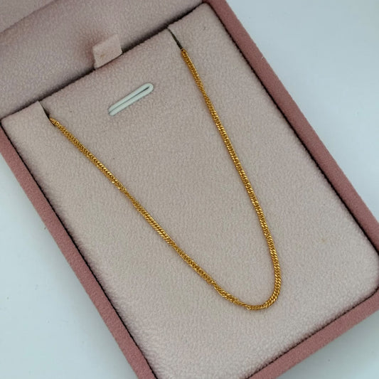 CADENA DOBLE CUBANO 1,72GR 50CM 1,3MM ORO AMARILLO ITALY 18K