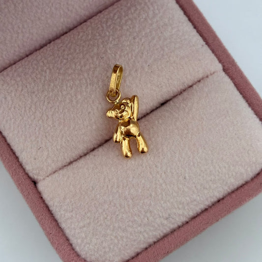 DIJE OSO MANO ALZADA 0,75GR 2CM ORO AMARILLO COL 18K