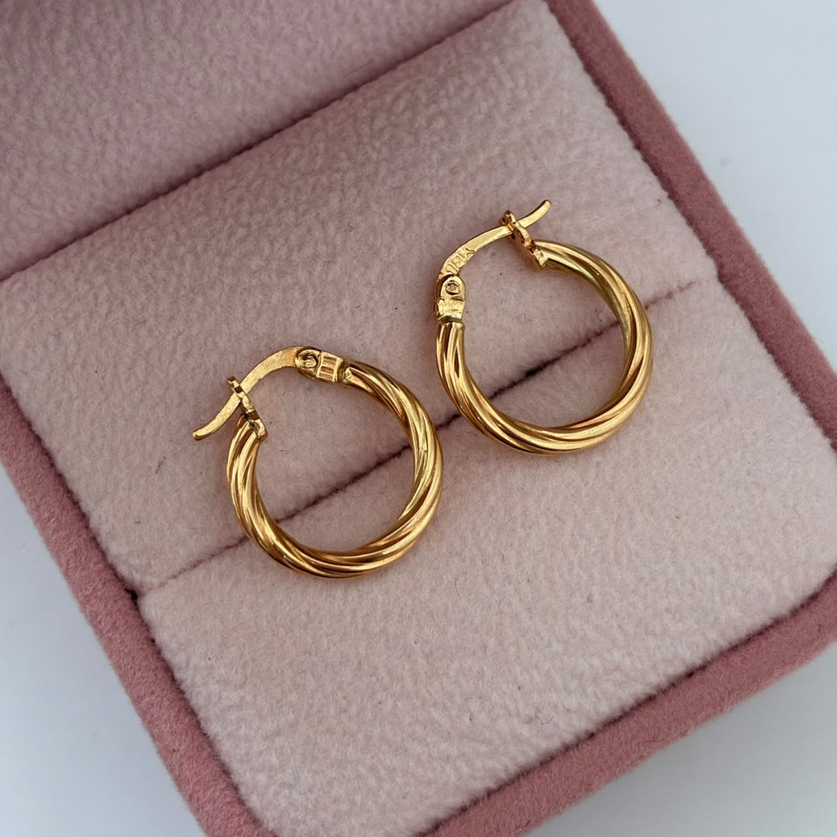 CANDONGAS TRENZADAS RAYADAS 1,05GR 1,5CM ORO AMARILLO COL 18K