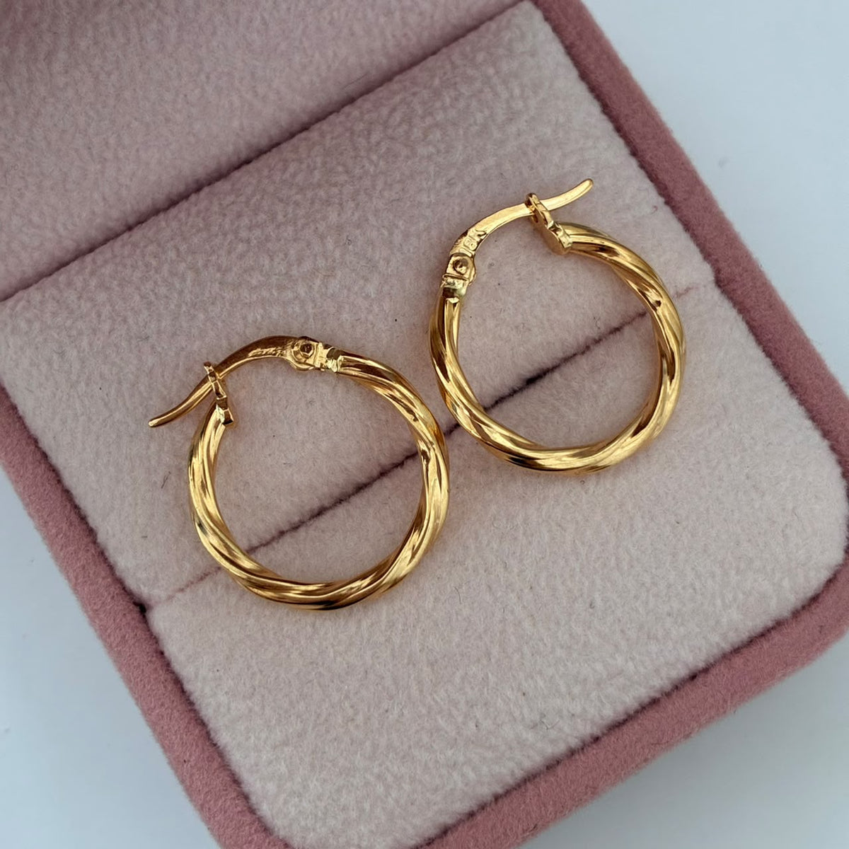CANDONGAS TRENZADAS RAYADAS 1,38GR 1,5CM ORO AMARILLO COL 18K
