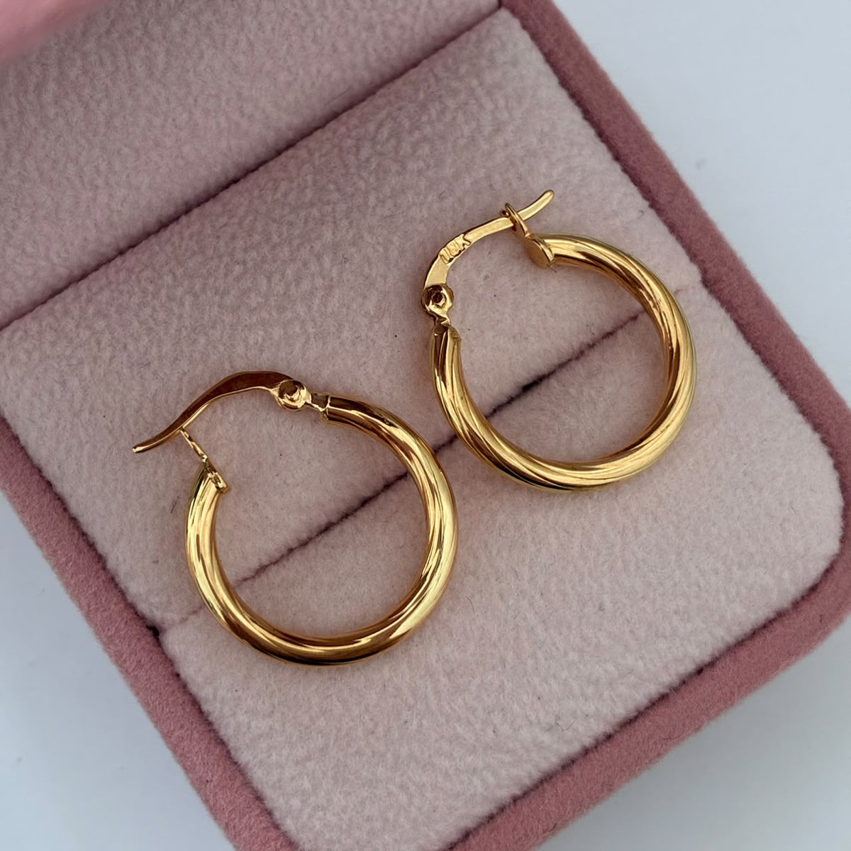 CANDONGAS TRENZADAS LISAS 1,15GR 1,5CM  ORO AMARILLO COL 18K