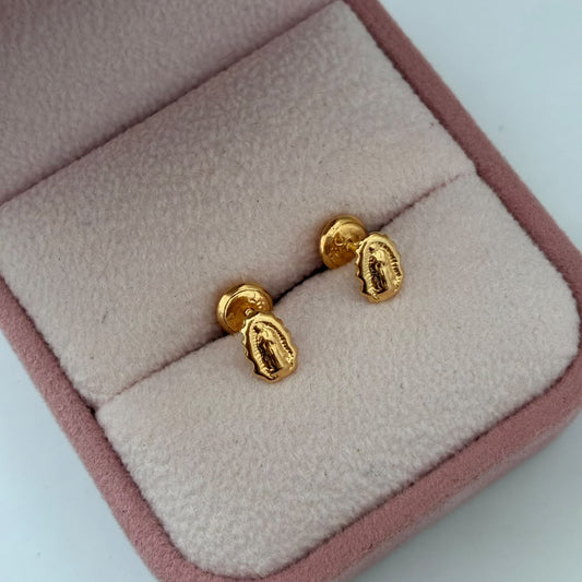 TOPOS VIRGEN GUADALUPE SILUETA 0,67GR 7,4MM ORO AMARILLO COL 18K