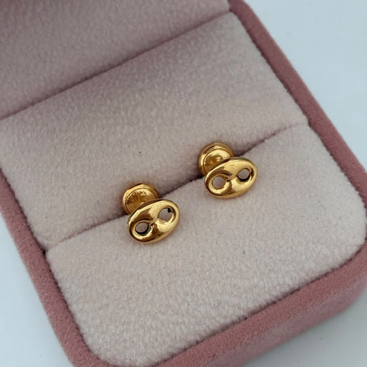 TOPOS GRANO DE CAFÉ 0,72GR 7,5MM ORO AMARILLO COL 18K