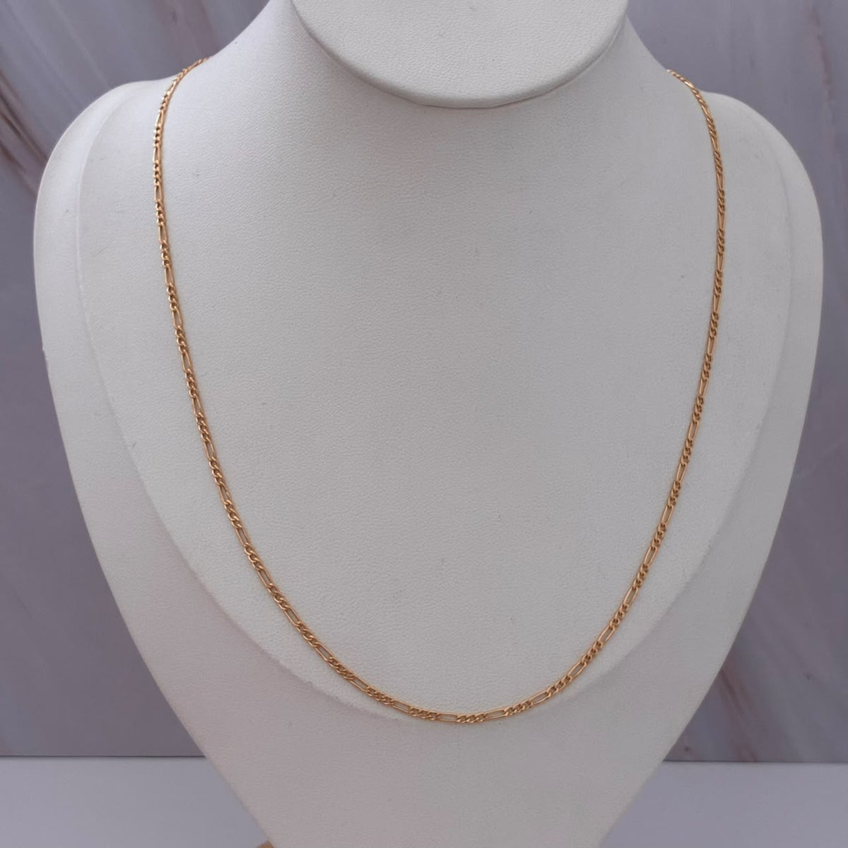 CADENA 3X1 FIGARO 1,6GR 45CM  1,6MM ORO AMARILLO ITALY 18K