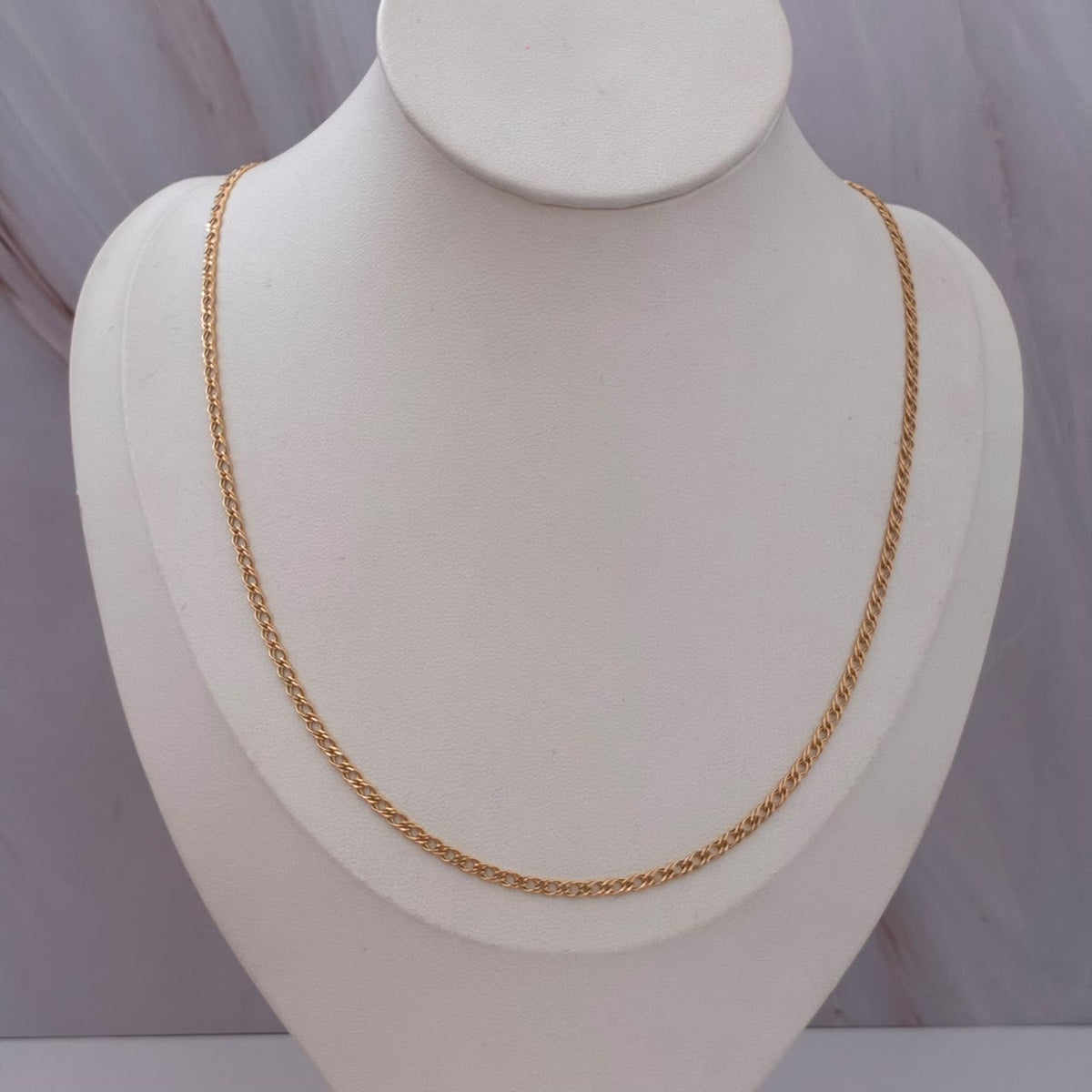 CADENA DOBLE CUBANO 2,62GR 45CM 2,5MM ORO AMARILLO ITALY 18K