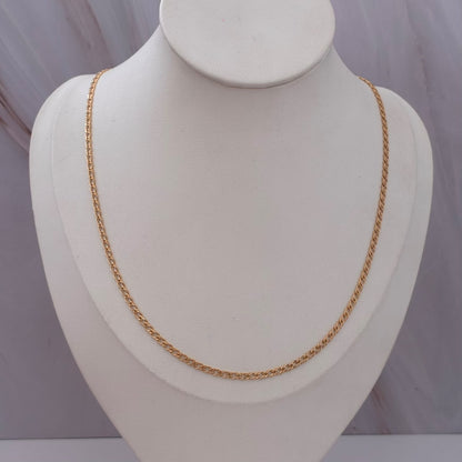 CADENA DOBLE CUBANO 2,62GR 45CM 2,5MM ORO AMARILLO ITALY 18K