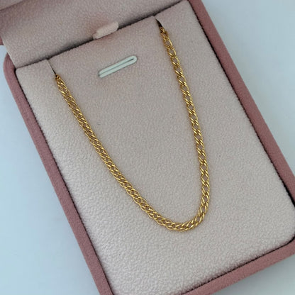CADENA DOBLE CUBANO 2,62GR 45CM 2,5MM ORO AMARILLO ITALY 18K