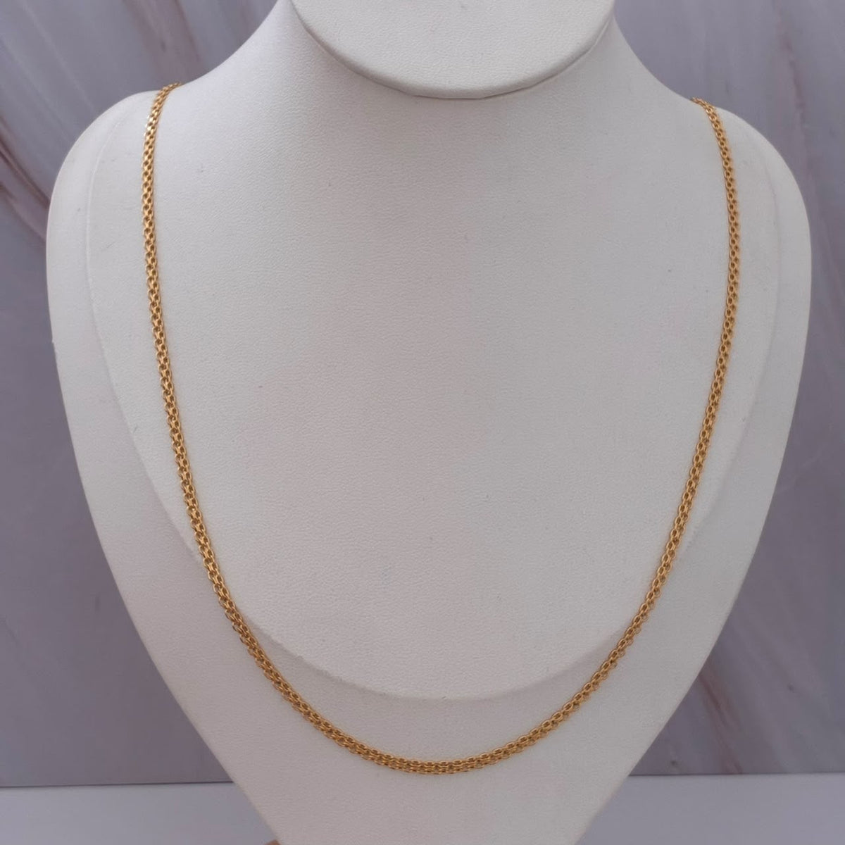 CADENA CHINA 3,68GR 60CM 2,7MM  ORO AMARILLO ITALY 18K