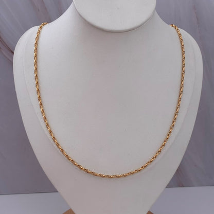 CADENA ROLON DOBLE 2,61GR 50CM 2,3MM  ORO AMARILLO ITALY 18K