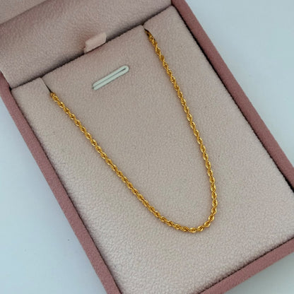 CADENA LAZO 3,28GR 60CM 2,4MM ORO AMARILLO ITALY 18K