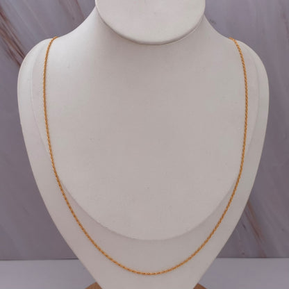 CADENA MINI LAZO 1,1GR 60CM 1,1MM ORO AMARILLO ITALY 18K