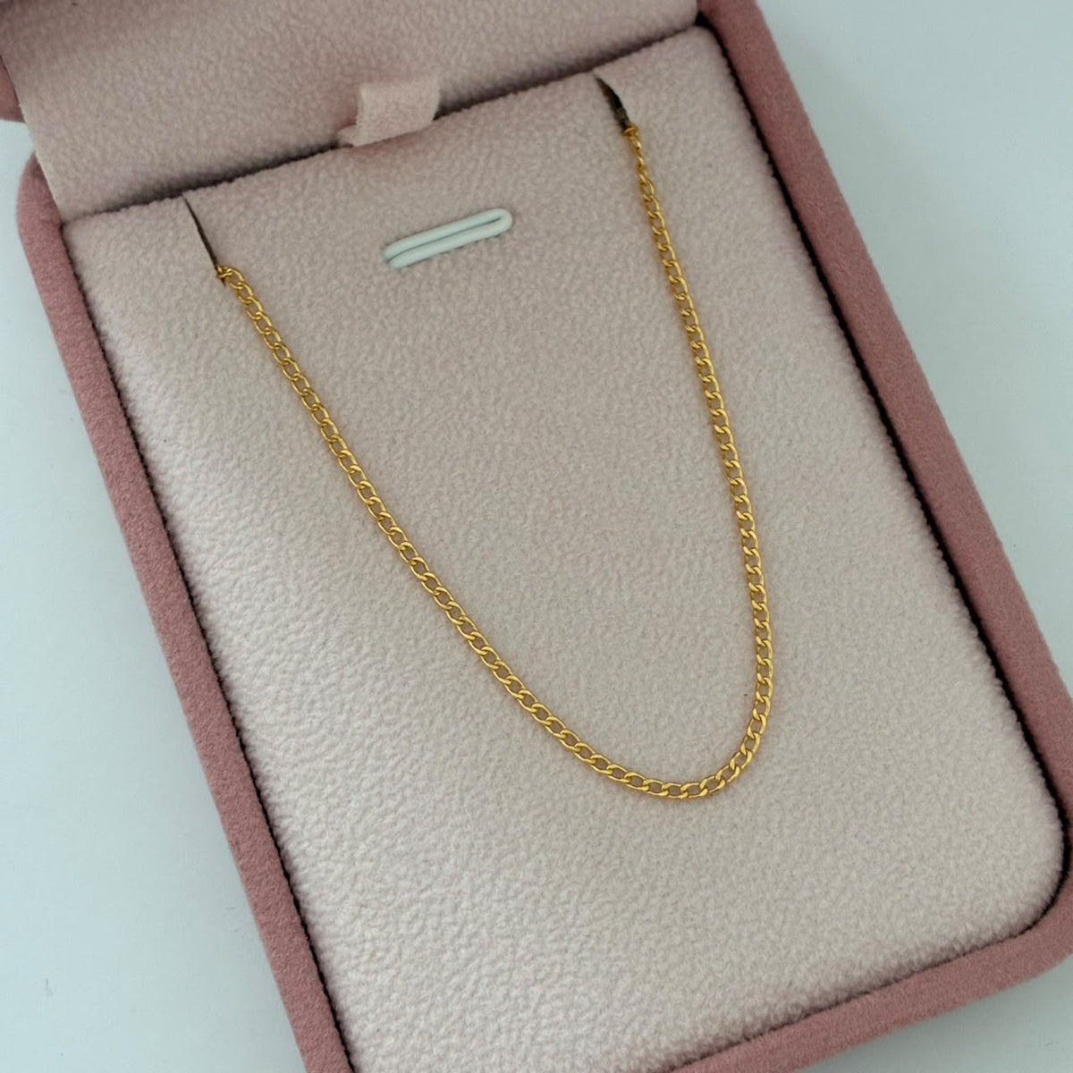 CADENA MINI CUBANA 1,8GR 60CM 1,4MM  ORO AMARILLO ITALY 18K