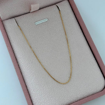 CADENA MINI FRANCO 0,75GR 60CM 0,9MM ORO AMARILLO ITALY 18K